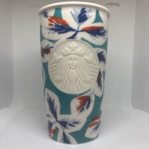 💖 Starbucks 2016 Siren Mermaid Hawaiian Tropical Floral 12oz Ceramic Tumbler